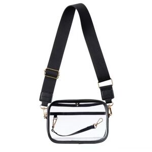 Transparent Black Crossbody Bag from the container store